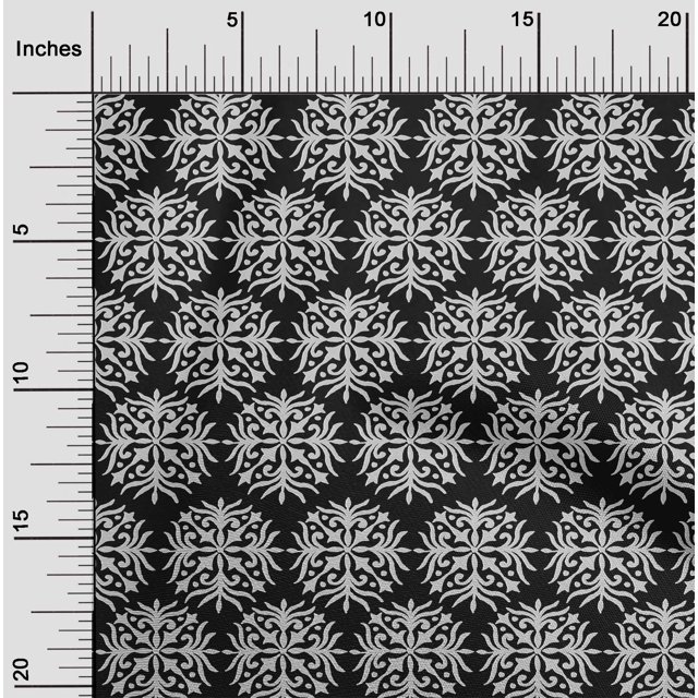 oneOone Tissu en Coton Imprimé Floral Bloc 56 Pouces de Large