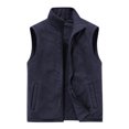 thumbnail image 1 of Birdeem Mens Thin Workwear Solid Color Stand Collar Sleeveless Jacket Tank Tops, 1 of 4