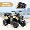 thumbnail image 3 of Gymax 6V Kids Ride On ATV w/ Music & Spray Function USB Port Storage Box Toy Car khaki, 3 of 10