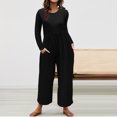 thumbnail image 1 of LSLJS Combinaison une Pièce d'Automne pour Femme à Manches Longues, Taille, Pantalon à Jambe Grand, Barboteuse Chic Ample Décontractée, 1 of 6