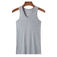 thumbnail image 4 of Timegard Tank Tops Men 3pc Round Neck Sleeveless Basic Tee Shirts Comfy Casual Workout Top Loungewear, 4 of 6