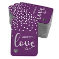 thumbnail image 1 of Inkdotpot Real Silver Foil Made With Love Text Tags Favor Hang Paper Tags 100 Pack, 1 of 6