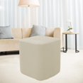 thumbnail image 4 of Housses de Repose-Pieds en Polyester Jacquard Élastique pour Meubles - Blanc Laiteux, 4 of 8