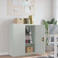 thumbnail image 1 of vidaXL Armoire à Dossiers Gris Clair 90x40x105 cm Acier, 1 of 5