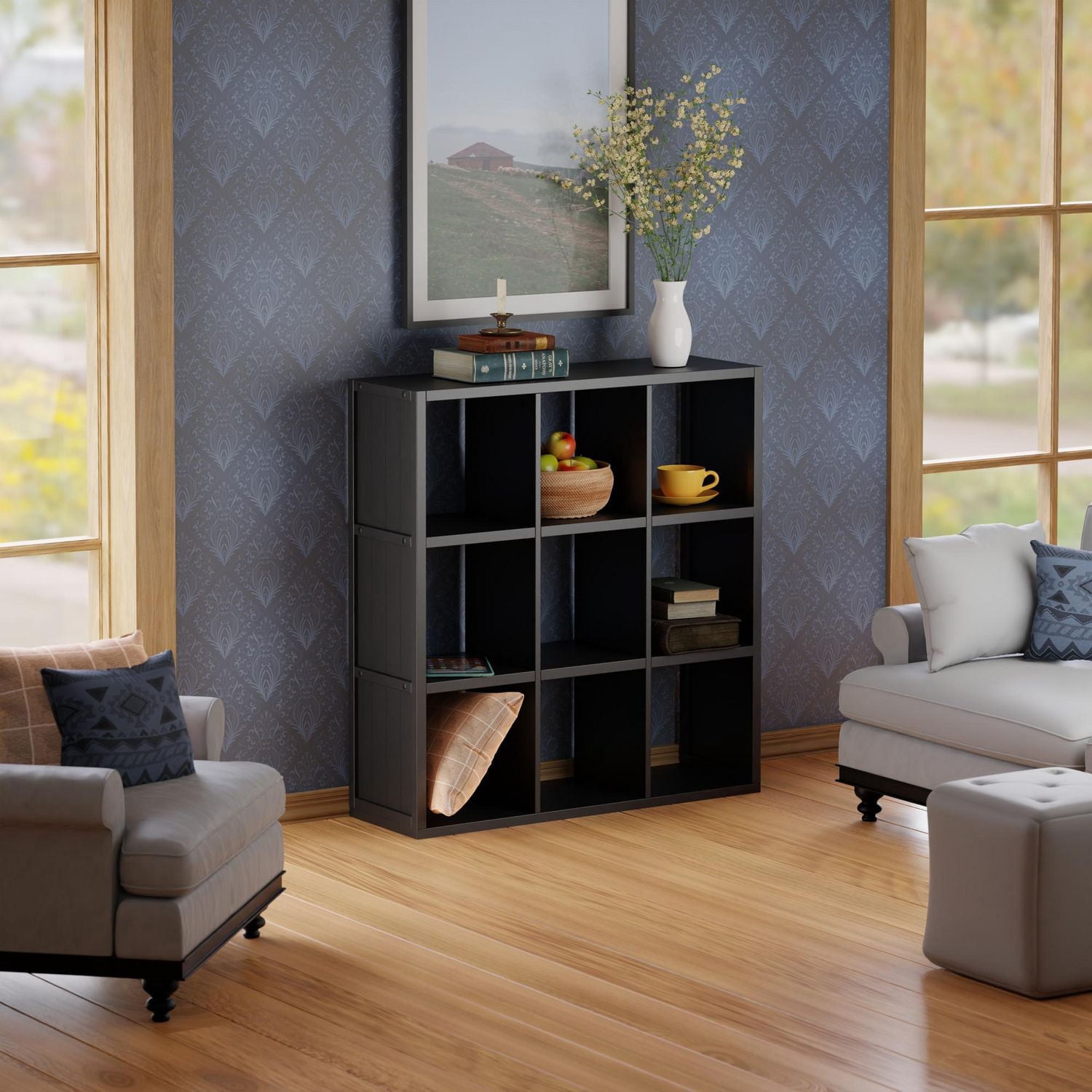 Timothy shelf 2 x Cube with Wainscoting Panel