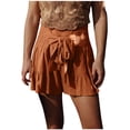 thumbnail image 1 of Timegard Cotton Linen Shorts for Women Elastic High Waisted Drawstring Smocked Flowy Beachwear Shorts, 1 of 7