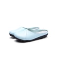 thumbnail image 3 of Woobling Womens Mules Slip On Flats Comfort Clogs Lightweight Slides Walking Leather Mule Light Blue US 6, 3 of 4
