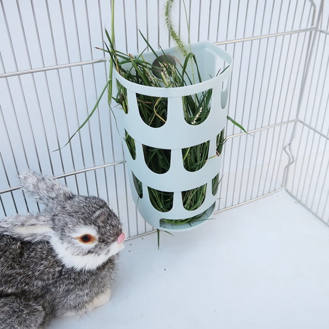 CBFFDC Hamster Grass Manger Small Grass Feeder Rack Hollow Design Rabbit Hamster Manger Food Bin Bowl Small Pet Cage Supplies