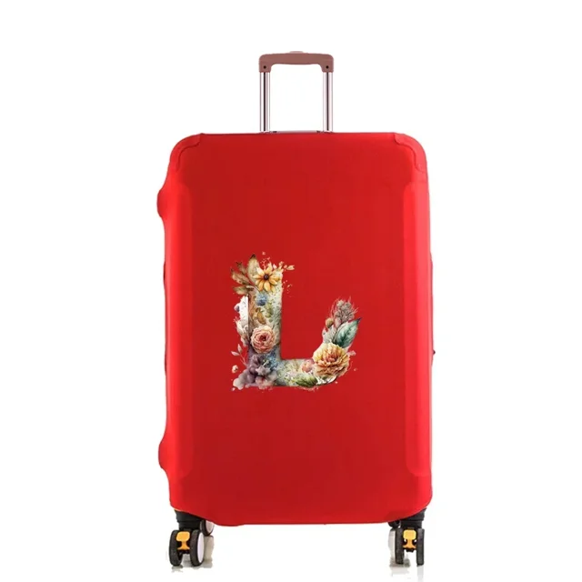 Housse de Protection pour Bagages, Étui à Tige Rétractable Réutilisable pour Lavable 18-32 Pouces, Motif Floral Imprimé, Accessoires de Voyage