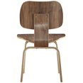 thumbnail image 3 of Modway Fathom Chaises de Salle à Manger en Bois 18,5 Pouces, Ensemble de 2, Noyer, 3 of 4