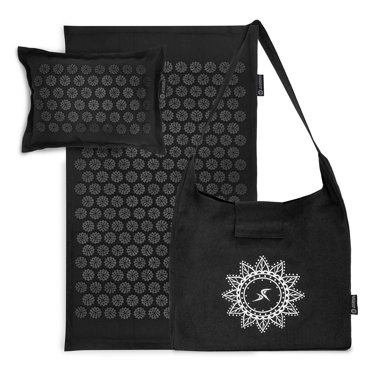 ProsourceFit Ki Acupressure Mat and Pillow Set with 100% Natural Linen for Back/Neck Pain Relief and Muscle Relaxation