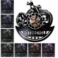 thumbnail image 2 of CEHVOM Vinyl Record Wall Clock Motorcycle Shape Creative Retro Nostalgic Wall Clock, 2 of 7