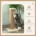 thumbnail image 4 of PawHut 32" Cat Scratching Post for Indoor Cats w/ Sisal Teasing Ball Beige, 4 of 10