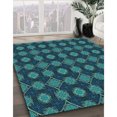 thumbnail image 3 of Ahgly Company Tapis d'Intérieur Lavable en Machine Carré Bleu Mer Profonde, 6 Pieds Carré, 3 of 7
