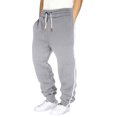 thumbnail image 1 of asjyhkr Sweatpants for Men Elastic Waist Drawstring Side Striped Jogger Casual Solid Color Running Gym Workout Pants with Pockets, 1 of 3