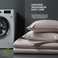 thumbnail image 4 of TOP SELL Ensembles de Draps de Luxe 100 % Coton 4 Pcs Ensemble 600 Fils Comprend Drap-Housse (Élastique Tout Autour) Drap Plat et Deux Taies d'Oreiller (Fermeture Enveloppe), 4 of 6