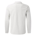 thumbnail image 4 of RXIRUCGD Men's Solid Color Design With Zippered Pockets Long Sleeved Hooded Casual Jacket, White, Size: L, 4 of 5
