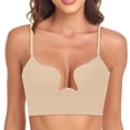 thumbnail image 4 of 2025 Women Solid Low Back Bras Pack for Women Bras Underwired U Shape SupportBackless Bras Multiple Convertible Womens Bras Underwire Straps Underwire, 4 of 8