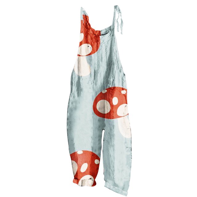 RKSTN Jumpsuits for Women Boho Floral Printed Summer Sleeveless Backless Fashion Loose Long Pants Rompers
