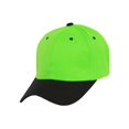 thumbnail image 1 of Casquette de Baseball Bicolore Ajustable, Noir Lime, 1 of 2