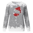 thumbnail image 4 of Besolor Chandail à Col Rond de Noël pour Femmes, Imprimé de Verre de Vin, Manches Longues, Chandails Mode, Hauts Graphiques Flocon de Neige, 4 of 4