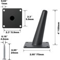 thumbnail image 2 of 4 Pcs 16 Inch Heavy Duty Matte Black Metal Slant Angled Tapered Legs Set For Furniture, Mid Century Modern Style Feets For Coffee Table Couch Sofa Cab, 2 of 5