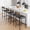Retro Color, variant on Kojooin Bar Stools Set of 4, Kitchen Bar Stools with Footrest, 25.5 Inches Upholstered Bar Chairs with Back, 4 Counter Height Barstools for Counter Bar, Island, Easy Assembly, Rustic Brown