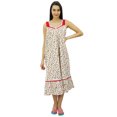thumbnail image 1 of Bimba Robe de Nuit Mi-Mollet en Coton Sans Manches pour Allaitement, 1 of 9
