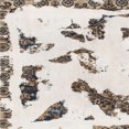 thumbnail image 1 of Ahgly Company Indoor Square Abstract White Chocolate Beige Abstract Area Rugs, 4' Square, 1 of 6