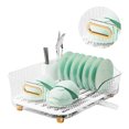 thumbnail image 4 of Large Dish Racks for Kitchen Counter,Dish Drying Rack for Vegetables and Fruits Detachable Dish Drainer Organizer Shelf with Utensil Holder Set, 4 of 8