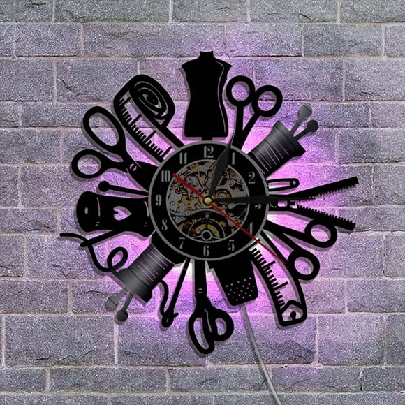 Dvkptbk Creative Clock Vinyl Record Wall Clock 's Tool Styling Wall Clock Home Decor
