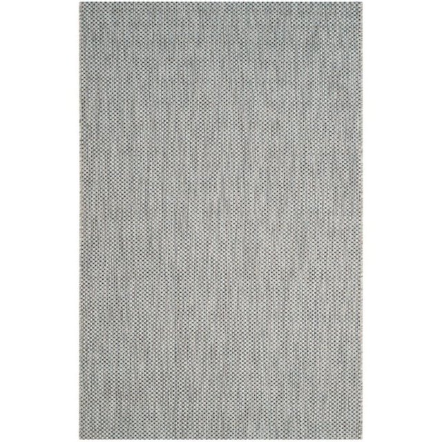 Safavieh Courtyard Collection Indoor/Outdoor Area Rug, Grey and Navy, 6'7' x 9'6'