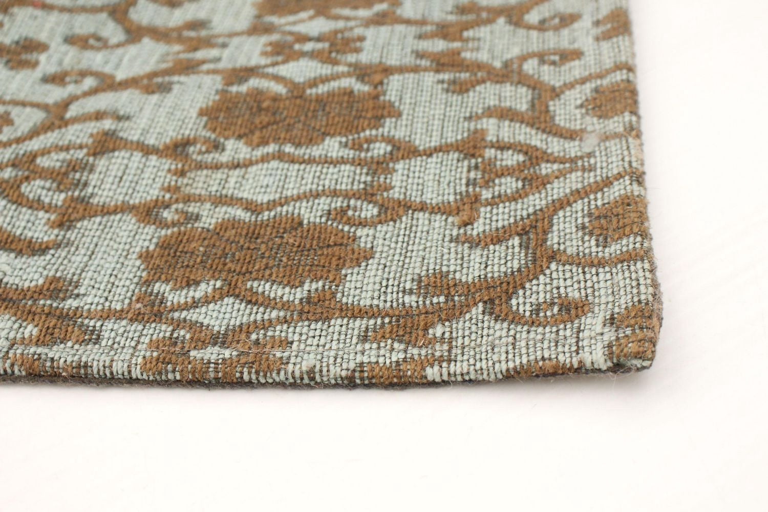 ECARPETGALLERY 3'10" x 5'11" Transitional Collage Handmade Area Rug for Living Room, Dining Room and Bedroom Blue