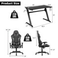 thumbnail image 3 of Goplus Ensemble de Bureau Style Course en Forme de Z et Chaise de Jeu de Massage pour Bureau à Domicile, 3 of 3