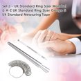 thumbnail image 3 of Aluminium Ring Sizer Mandrel Metal Ring Sizer Finger Sizing Stick Mandrel Tool With Ring Sizer Gauge Set Measuring Tape For Ring Size Measurement, 3 of 7