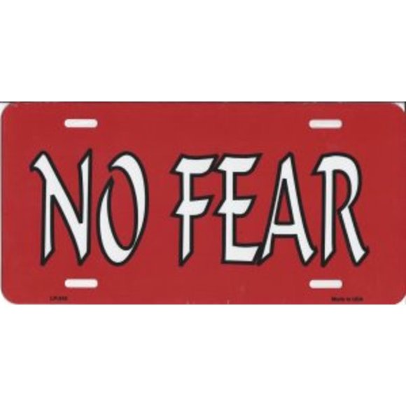 No Fear License Plate