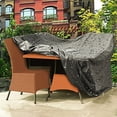 thumbnail image 2 of Patio Furniture Covers Table and Chairs Garden Table Cover Protector Garden Table Garden Furniture Tarp Cover Rectangular Windproof Black (150 X 90 X 75 Cm), 2 of 9