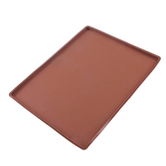 KAKOWELY Nonstick Multi-function Baking Pastry Tool Swiss Roll Cake Mat Flexible Baking Tray Jelly Roll Pan Silicone Cookies Mold Bakeware (Coffee),12.2"X10.24"X0.35"