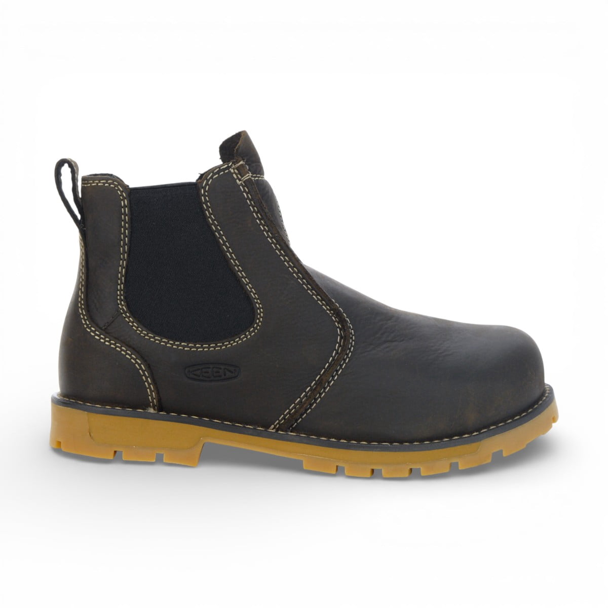 Keen Men's Seattle Romeo Cascade Brown/Gum CSA Carbon Toe Pull-On Work Boots 1021337 - 13 (Wide)