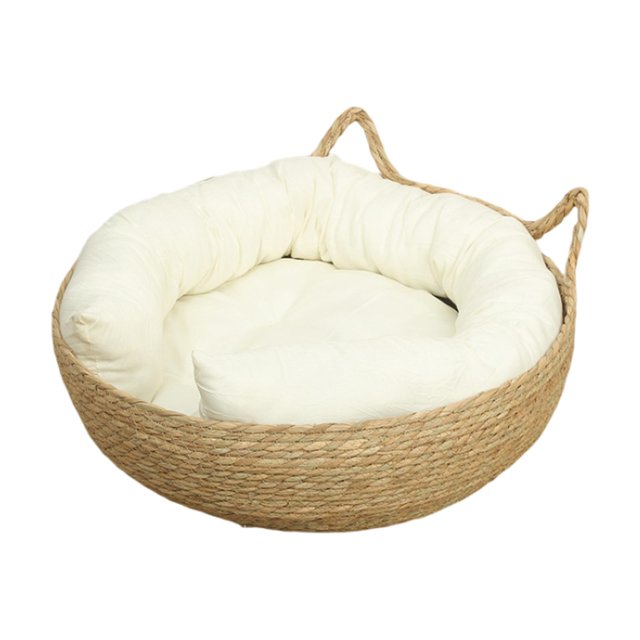 Panier-lit pour Chat, Niche, Tapis Rond à Griffer pour Petits Chiens, Grands Chats, Chaton 40 cm X 14 cm