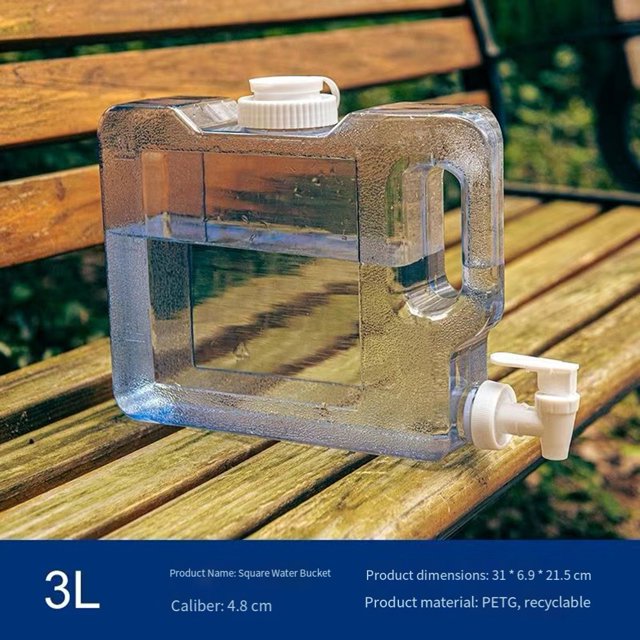 Bouteille Réutilisable 3-7,5 L Distributeur de Boissons et d'Eau en Plastique Réservoir d'Eau de Réfrigérateur