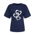 thumbnail image 4 of Yuyuzo Hauts d'Été pour Femmes 2025 Tendance Basique Travail Bureau Blouse Col Rond Manches Courtes T-Shirts Quotidiens Tuniques Cadeaux pour Femmes, 4 of 7