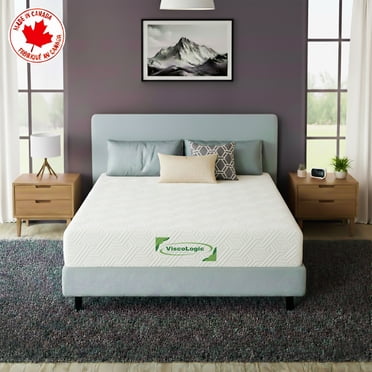 ViscoLogic Harmonynap 6 inch Twin Mattress, Made in Canada Medium-Firm, Cool Gel Infused & Pressure Relief Mattress for Kids, Adults, CertiPUR-US®