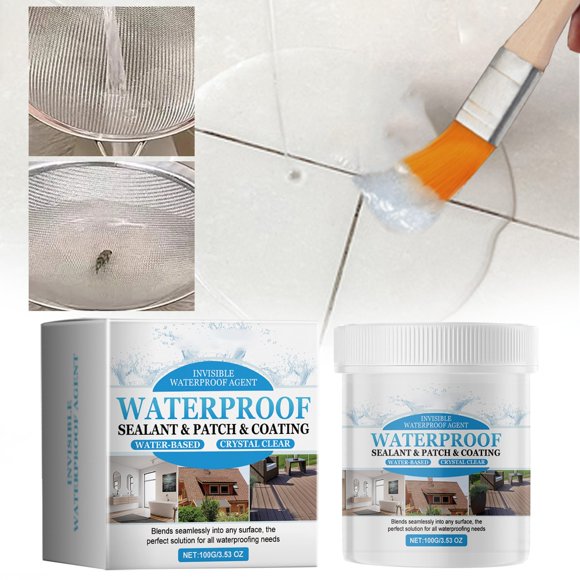 100ml Sealant Liquid Sealant Transparent AdhesiveforRepairing Leaks CoatingforIndoor And Outdoor Use, 100ml Invisible Leak Sealant, Transparent Liquid Repair Glue, Multi Surface Crack Filler