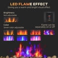 thumbnail image 4 of HOMCOM 1500W Electric Fireplace Heater, 28.5" in Wall Recessed, 7 Color Light Wall Mounted Heating, 4 of 10