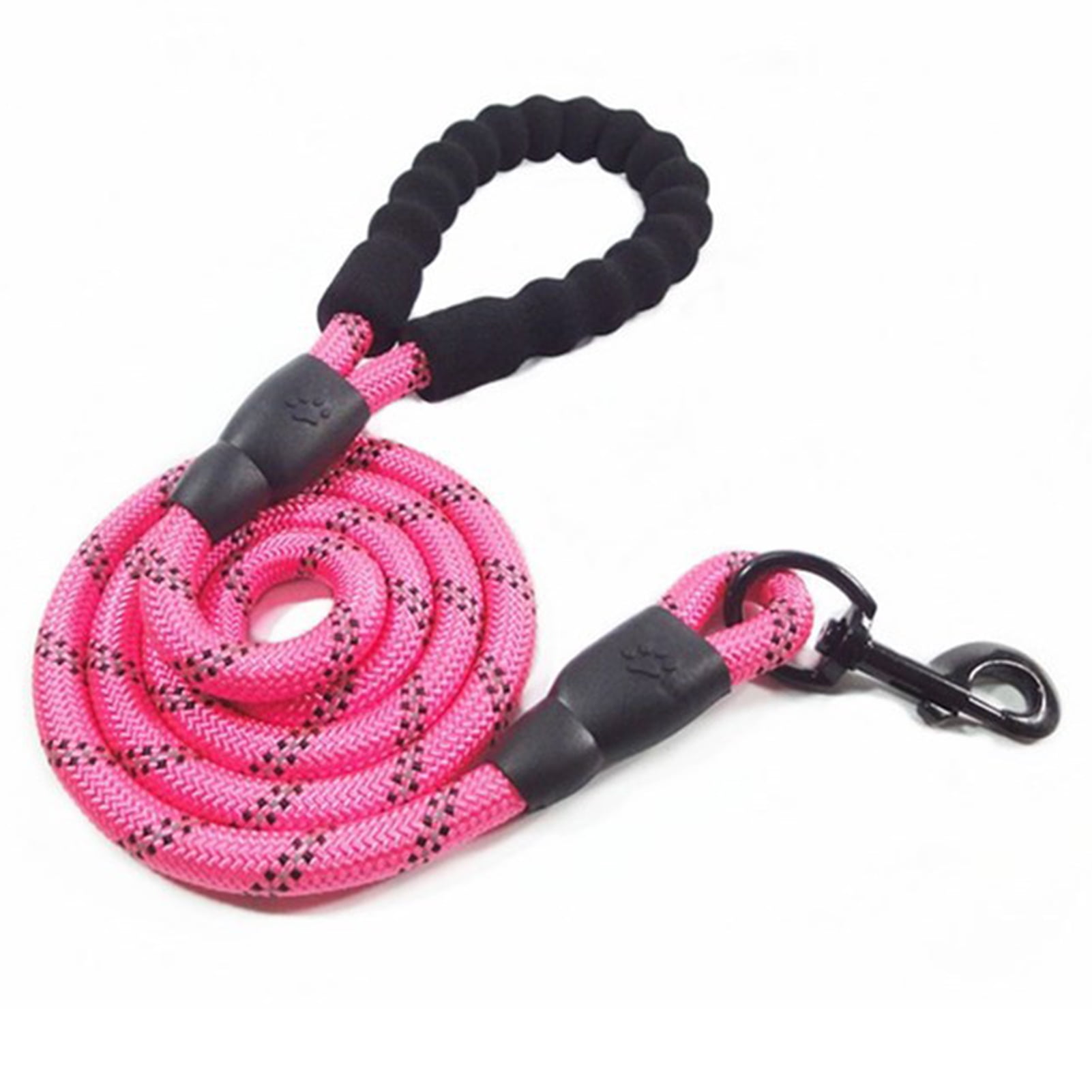 5ft Reflective Dog Leash Strong Dog Leash with Comfortable Padded Handle Traction Rolled Dog Leads Anti-Slip Handle Dog Leash Rope for Large and Medium Pets