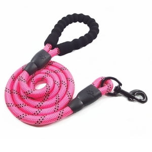 5ft Reflective Dog Leash Strong Dog Leash with Comfortable Padded Handle Traction Rolled Dog Leads Anti-Slip Handle Dog Leash Rope for Large and Medium Pets