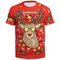 thumbnail image 1 of LUOGENLI T-shirts pour Homme pour Hommes de Noël à Manches Courtes Col Rond T-Shirt pour Hommes et Femmes T-shirts pour Hommes T-shirts Graphiques T-shirts Vintage de la Saint-Patrick Rouge TG, 1 of 2