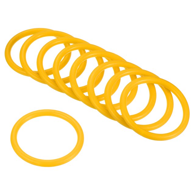 Unique Bargains 6cm Plastic Carnival Ringtoss Rings Hoop Party Favor Game, Yellow 24 Pack