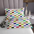 thumbnail image 3 of Erosebridal Vintage Checkered Coverlet Set Twin, Square Geometric Bedding Set, Buffalo Check Decor, 3 of 5